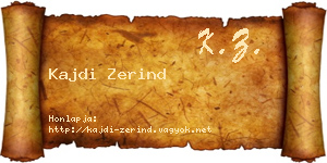 Kajdi Zerind névjegykártya